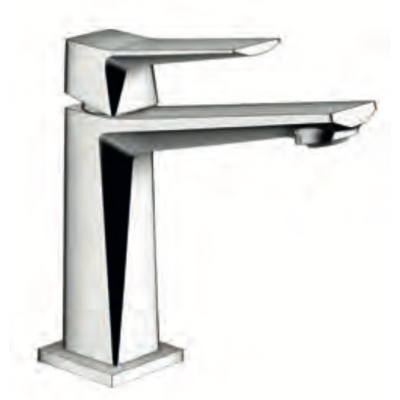 Keller Taps Diamante Monocomando lavabo con scarico click-clack CROMO - DM 20 CR Italian Tile