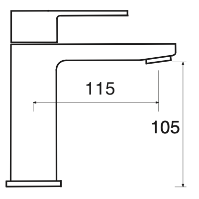Keller Taps Winter Monocomando lavabo con scarico click-clack NERO OPACO - WN 20 NO Italian Tile Keller Taps Winter Monocomando lavabo con scarico click-clack NERO OPACO - WN 20 NO Italian Tile