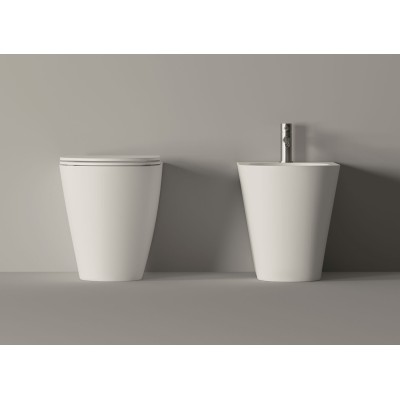 ALICE HIDE ROUND A TERRA Vaso, Bidet e Coprivaso soft-close 31150101 31160101 MC3101S Italian Tile