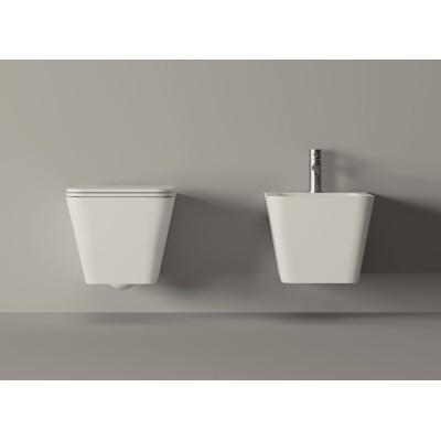 ALICE HIDE SQUARE SOSPESI Vaso, Bidet e Coprivaso soft-close 31210101 31220101 MC3101SQS Italian Tile