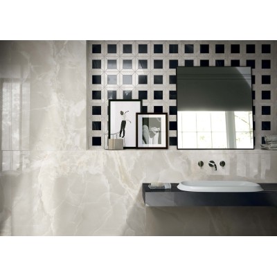 FLORIM ECCENTRIC LUXE CLOUDY WH GL 6MM 120X120R 778829 Italian Tile