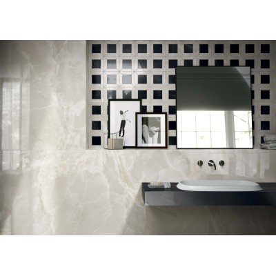 FLORIM ECCENTRIC LUXE CLOUDY WH GL 6MM 60X120R 778831 Italian Tile
