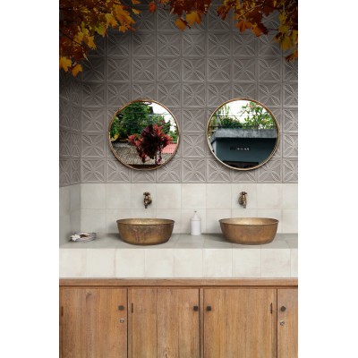 RAGNO AMURI  STRUTTURA 3D GRIGIO 20x20 cm RC7K Italian Tile